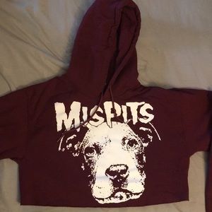 NWOT Mispits Crop Hoodie